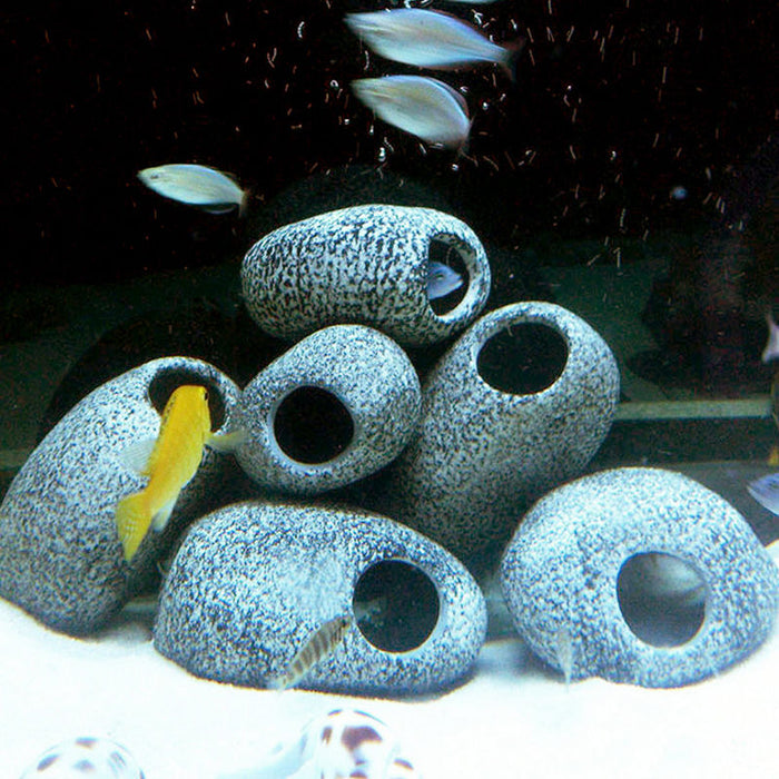 Crofta Aquarium Floating Rocks Fish Stone Cave for Fish Tank Decor Ornaments Combo