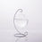 Crofta 10cm Ball Shape Glass Wall Hanging Flower Vase Plant Bottle with Metal Stand