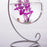 Crofta 10cm Ball Shape Glass Wall Hanging Flower Vase Plant Bottle with Metal Stand