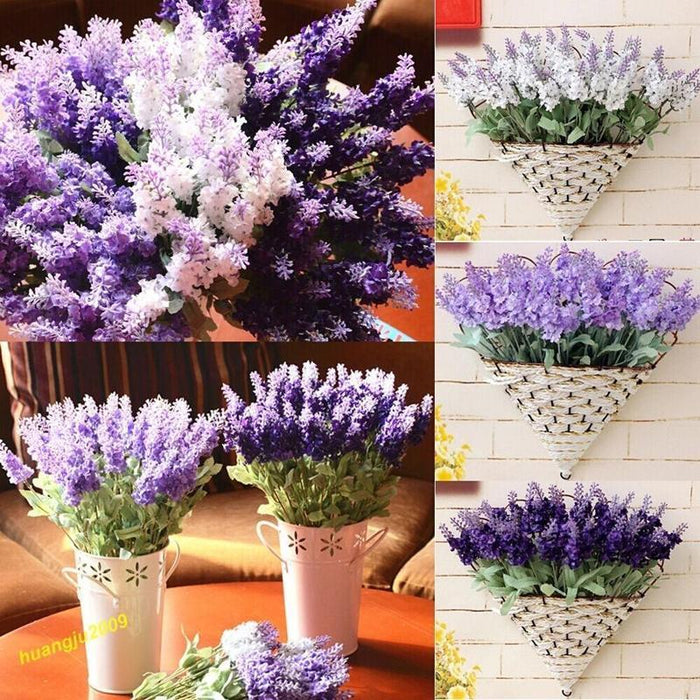 Crofta 1 Bunch Fake Artificial Provence Lavender Bouquet Home Office Decor - Orchid