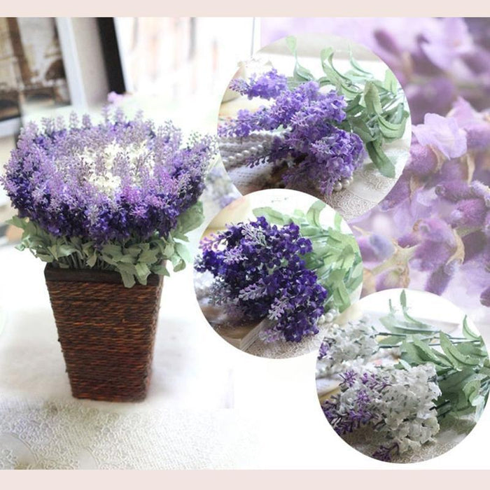 Crofta 1 Bunch Fake Artificial Provence Lavender Bouquet Home Office Decor - Orchid