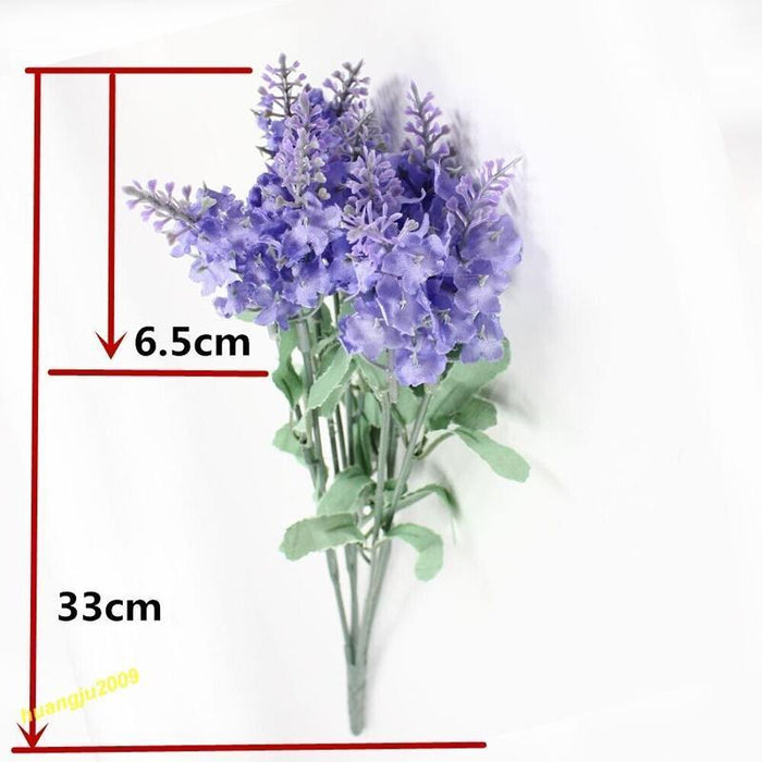 Crofta 1 Bunch Fake Artificial Provence Lavender Bouquet Home Office Decor - Orchid