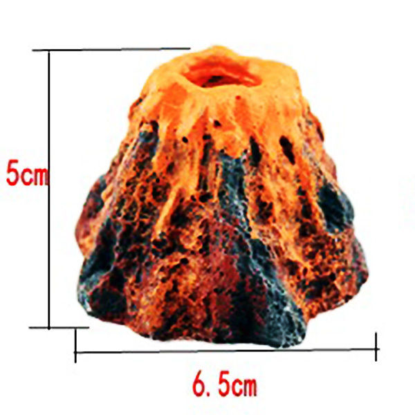 Crofta Aquarium Underwater Bubbling Volcano Ornament with Air Pipe Fish Tank Decor