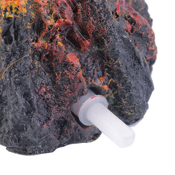 Crofta Aquarium Underwater Bubbling Volcano Ornament with Air Pipe Fish Tank Decor