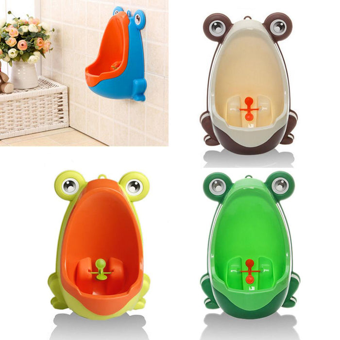 Crofta 2 Colors Toddler Boy Kid Toilet Frog Potty Urinal Stand Up Pee Wee Training