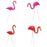 Crofta 2 Piece Looking Up and Down Flamingo Plastic Yard Garden Ornaments Props Pink