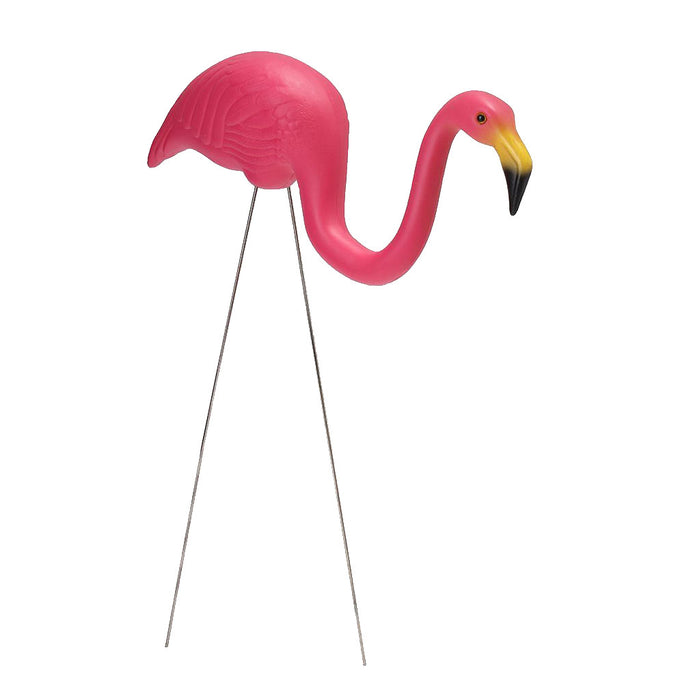 Crofta 2 Piece Looking Up and Down Flamingo Plastic Yard Garden Ornaments Props Pink