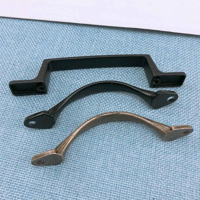 2pcs Alloy Cabinet Door Pulls Handles Home Furniture Door Hardware A_Black