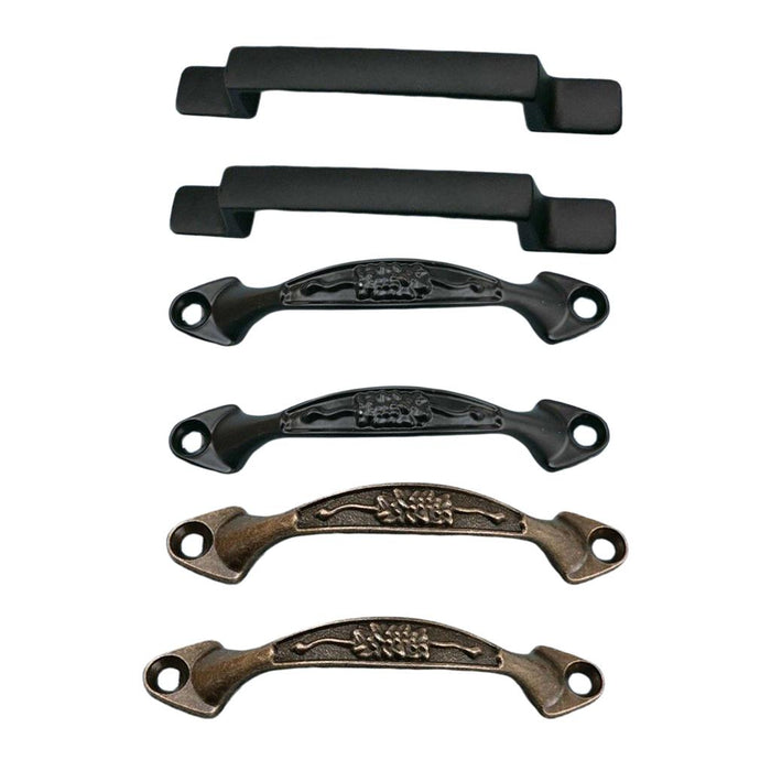 2pcs Alloy Cabinet Door Pulls Handles Home Furniture Door Hardware A_Black