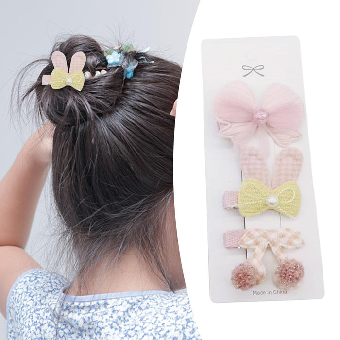 3x Girls Hair Clips Cute Headwear Hair Accessories for Kids Children Infants