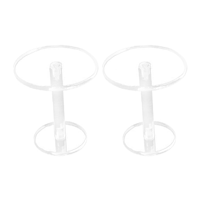 Crofta 2x Pedestal Display Riser Stands Modern Acrylic Jewelry Display Rack Earring 8cm High