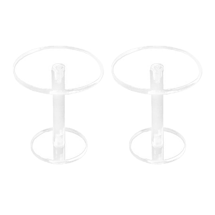 Crofta 2x Pedestal Display Riser Stands Modern Acrylic Jewelry Display Rack Earring 8cm High