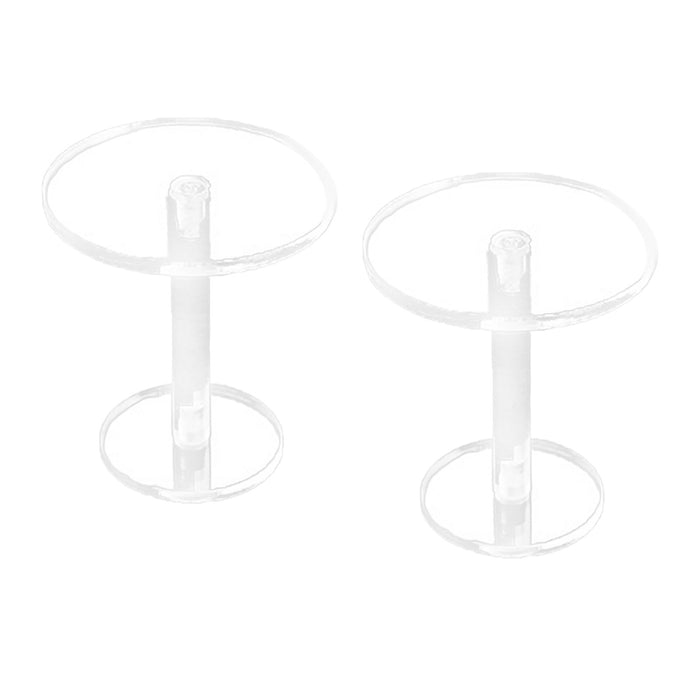 Crofta 2x Pedestal Display Riser Stands Modern Acrylic Jewelry Display Rack Earring 8cm High