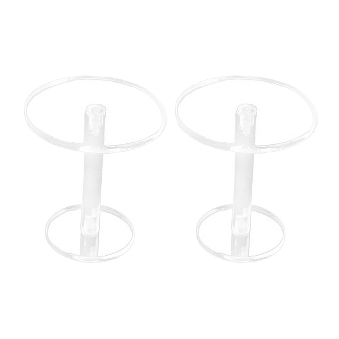 Crofta 2x Pedestal Display Riser Stands Modern Acrylic Jewelry Display Rack Earring 8cm High