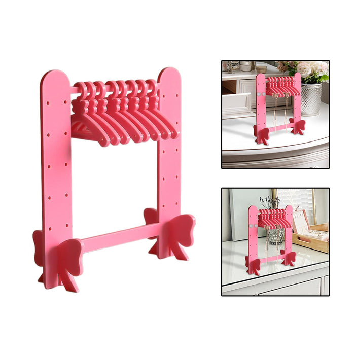 Crofta Earring Holder Stand Storage Acrylic Jewelry Display Stand Jewelry Organizer Pink