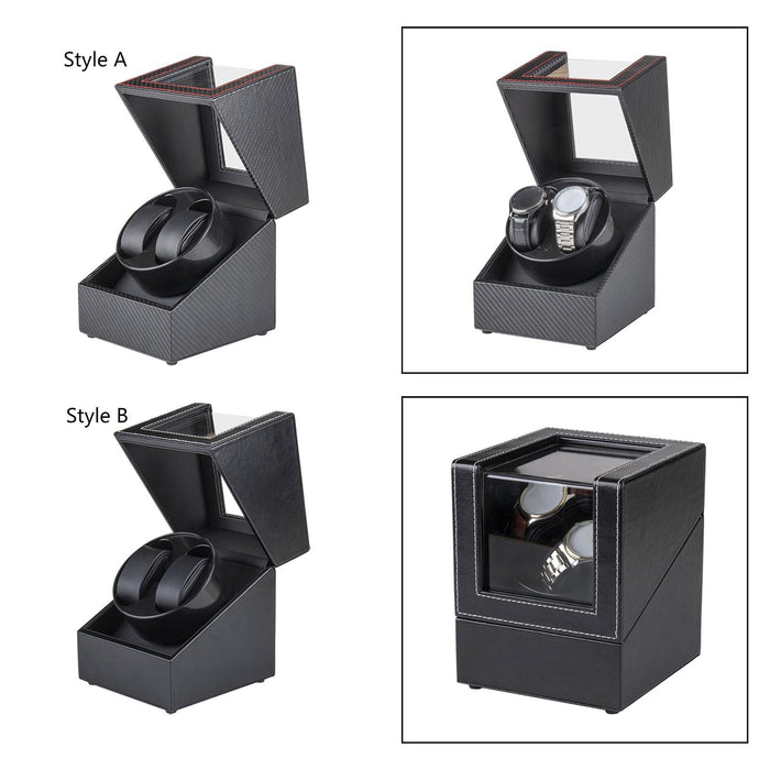 Crofta Watch Winder Box Accessory Cover for Desktop Gifts Women's and Men's Watches Style A