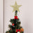 Crofta Xmas Tree Top Star Tree Ornaments Beautiful Creative Tree Top Light for Party Gold 30cmx33cm