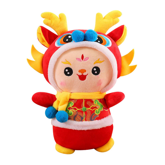 Crofta Chinese New Year Dragon Doll Dragon Figure for Holiday Restaurant Study Room 30cmx23cm