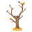 Crofta Tree Shaped Jewelry Key Storage Rack Ring Earrings Holder for Dressing Table Yellow Base