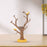 Crofta Tree Shaped Jewelry Key Storage Rack Ring Earrings Holder for Dressing Table Yellow Base