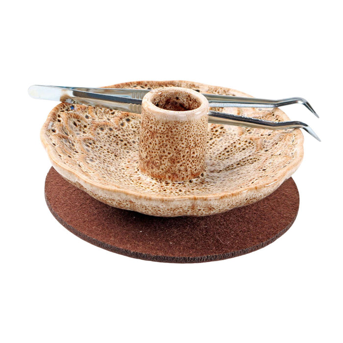 Crofta Incense Holder Home Fragrance with Mat Tweezer DIY Supplies Sage Burner Bowl Beige