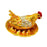 Crofta Laying Hen Figurine Small Jewelry Ring Box Ornament for Valentine's Day Gift Golden Base