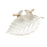 Crofta Porcelain Leaf Shaped Earrings Jewelry Tray Snack Plate for Housewarming Gift White