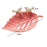 Crofta Porcelain Leaf Shaped Earrings Jewelry Tray Snack Plate for Housewarming Gift Pink