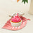 Crofta Porcelain Leaf Shaped Earrings Jewelry Tray Snack Plate for Housewarming Gift Pink