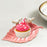 Crofta Porcelain Leaf Shaped Earrings Jewelry Tray Snack Plate for Housewarming Gift Pink