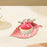 Crofta Porcelain Leaf Shaped Earrings Jewelry Tray Snack Plate for Housewarming Gift Pink