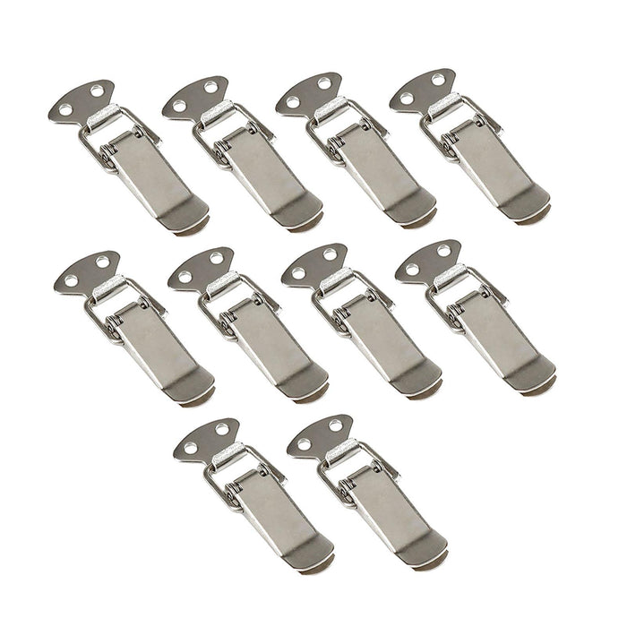 Crofta 10x Spring Loaded Toggle Latch Toggle Latch Metal Lock for Box Window Bucket without Padlock Hole