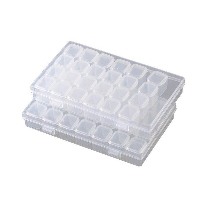 Crofta 6x Bead Organizer Box for Fishing Tackle with Label Stickers Bracelet Making White