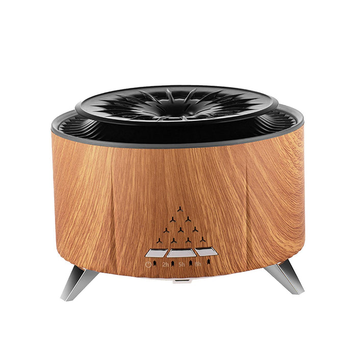 Crofta Flame Humidifier Fire Humidifier Yoga Dining Room SPA Essential Oil Diffuser Wood