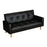 Crofta 170cm Convertible Sofa Bed Couch 3 Seat Stylish Sturdy Living Room Furniture Black