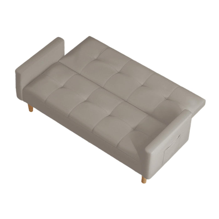 Crofta 170cm Convertible Sofa Bed Couch 3 Seat Stylish Sturdy Living Room Furniture Light Gray