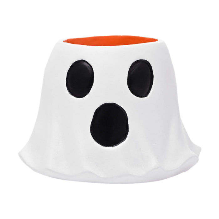 Crofta Halloween Ghost Treat Bucket Flower Vase Flowerpot Office Home Resin Planter 20cmx20cmx17.8cm