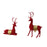 Crofta 2 Pieces Beads Deer Statues Keepsake Table Ornament for Bedroom Patio Office Red