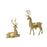 Crofta 2 Pieces Beads Deer Statues Keepsake Table Ornament for Bedroom Patio Office Gold