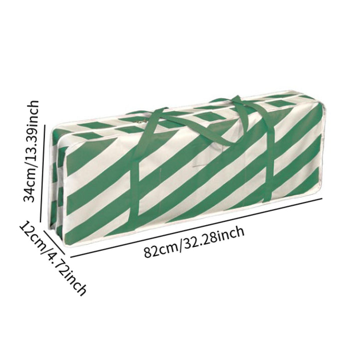 Crofta Christmas Tree Storage Bag for Artificial Disassembled Trees Water Resistant Green Stripes