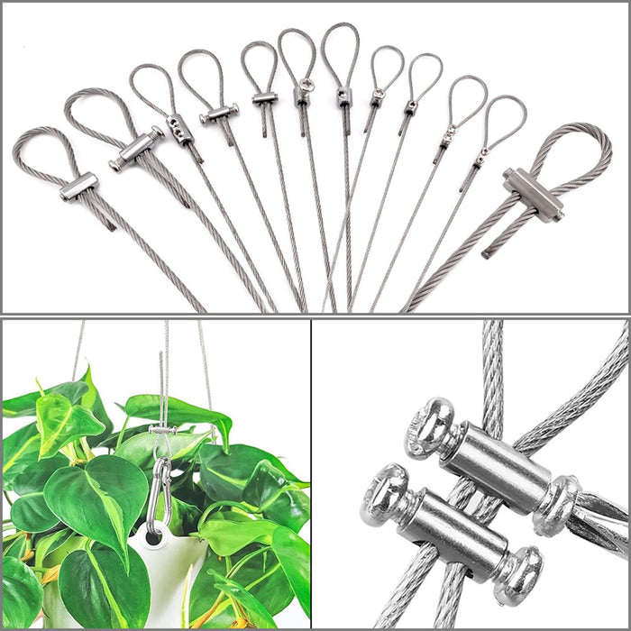 Crofta 10Pieces Sturdy Simple Assembly for Fixing Banners 3mm Wire Rope Clamps Clip