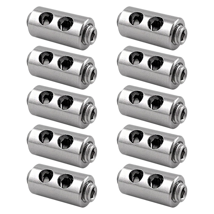 Crofta 10Pieces Sturdy Simple Assembly for Fixing Banners 3mm Wire Rope Clamps Clip