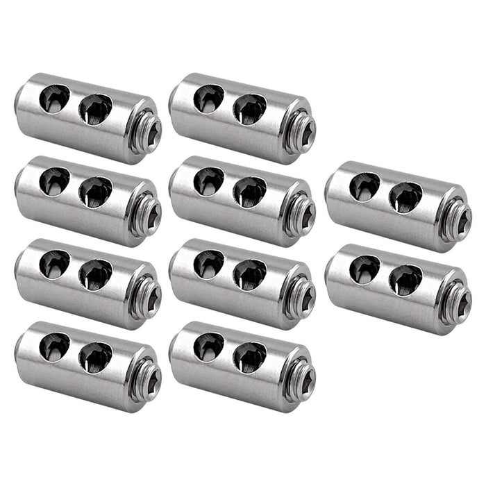 Crofta 10Pieces Sturdy Simple Assembly for Fixing Banners 3mm Wire Rope Clamps Clip