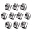 Crofta Wire Rope Clamps Clip Accessory for Fixing Banners Multipurpose Sturdy 10Pcs