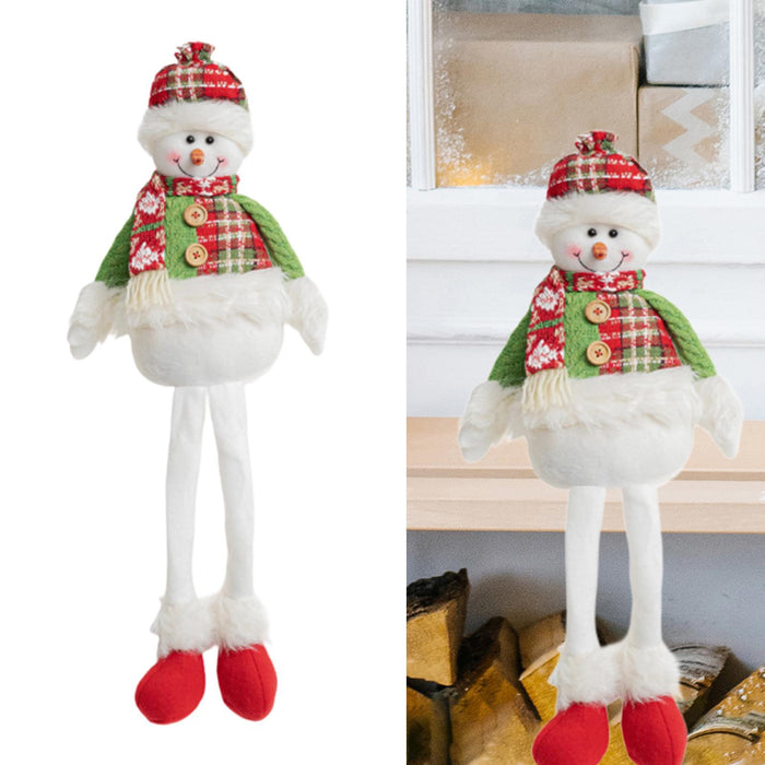 Crofta Xmas Snowman Stuffed Doll Gift Christmas Decoration Doll for Festival Winter