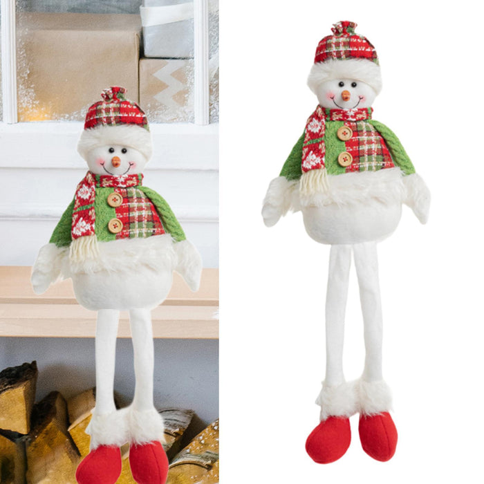 Crofta Xmas Snowman Stuffed Doll Gift Christmas Decoration Doll for Festival Winter