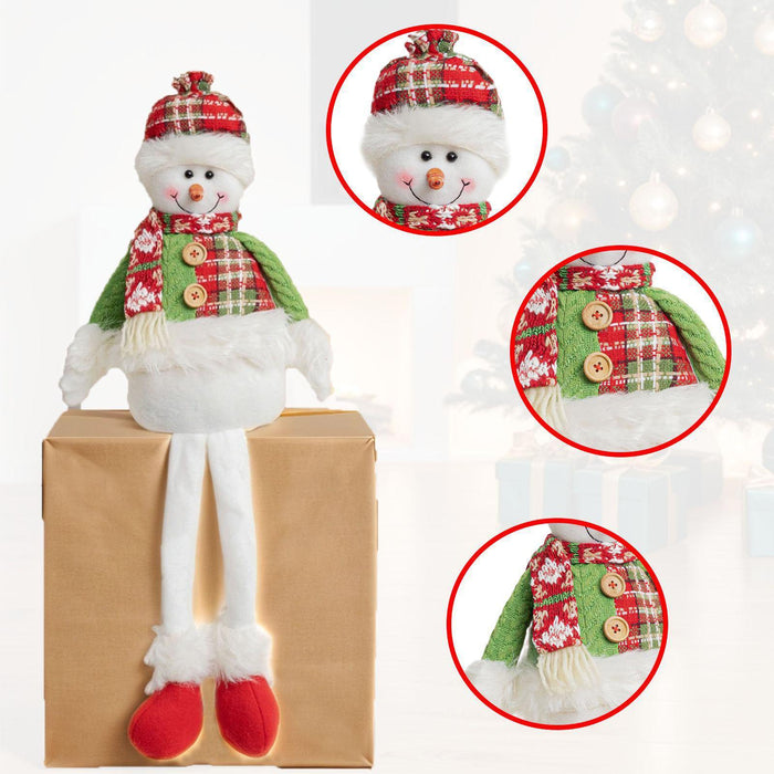 Crofta Xmas Snowman Stuffed Doll Gift Christmas Decoration Doll for Festival Winter