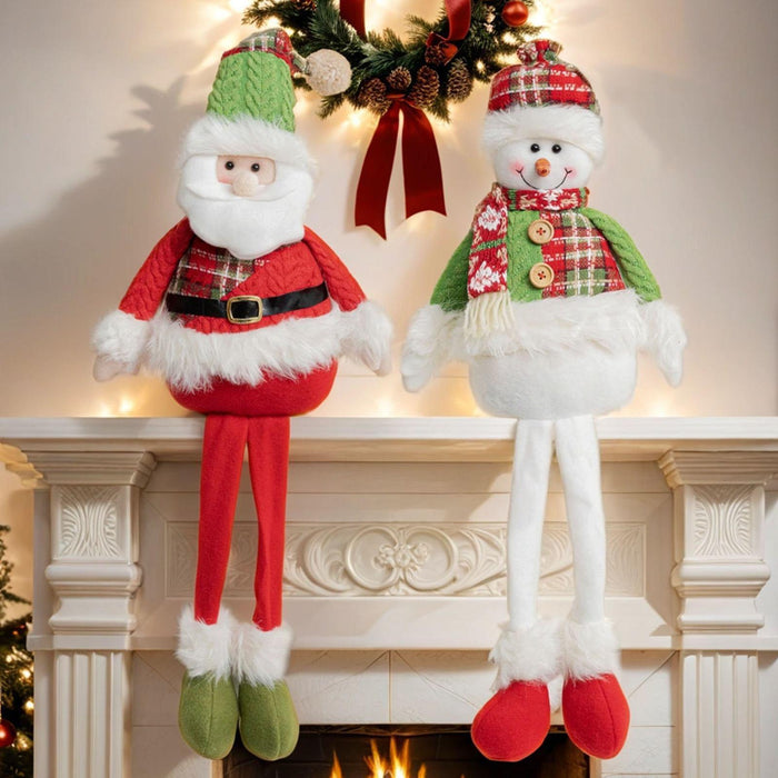 Crofta Xmas Snowman Stuffed Doll Gift Christmas Decoration Doll for Festival Winter