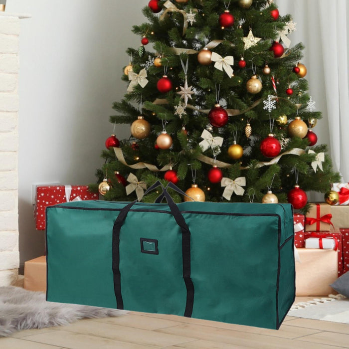 Crofta Christmas Tree Storage Bag Utility 600D Oxford Cloth for Xmas Tree Furniture Green