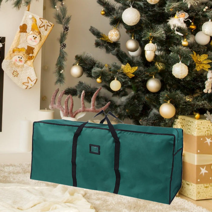 Crofta Christmas Tree Storage Bag Utility 600D Oxford Cloth for Xmas Tree Furniture Green